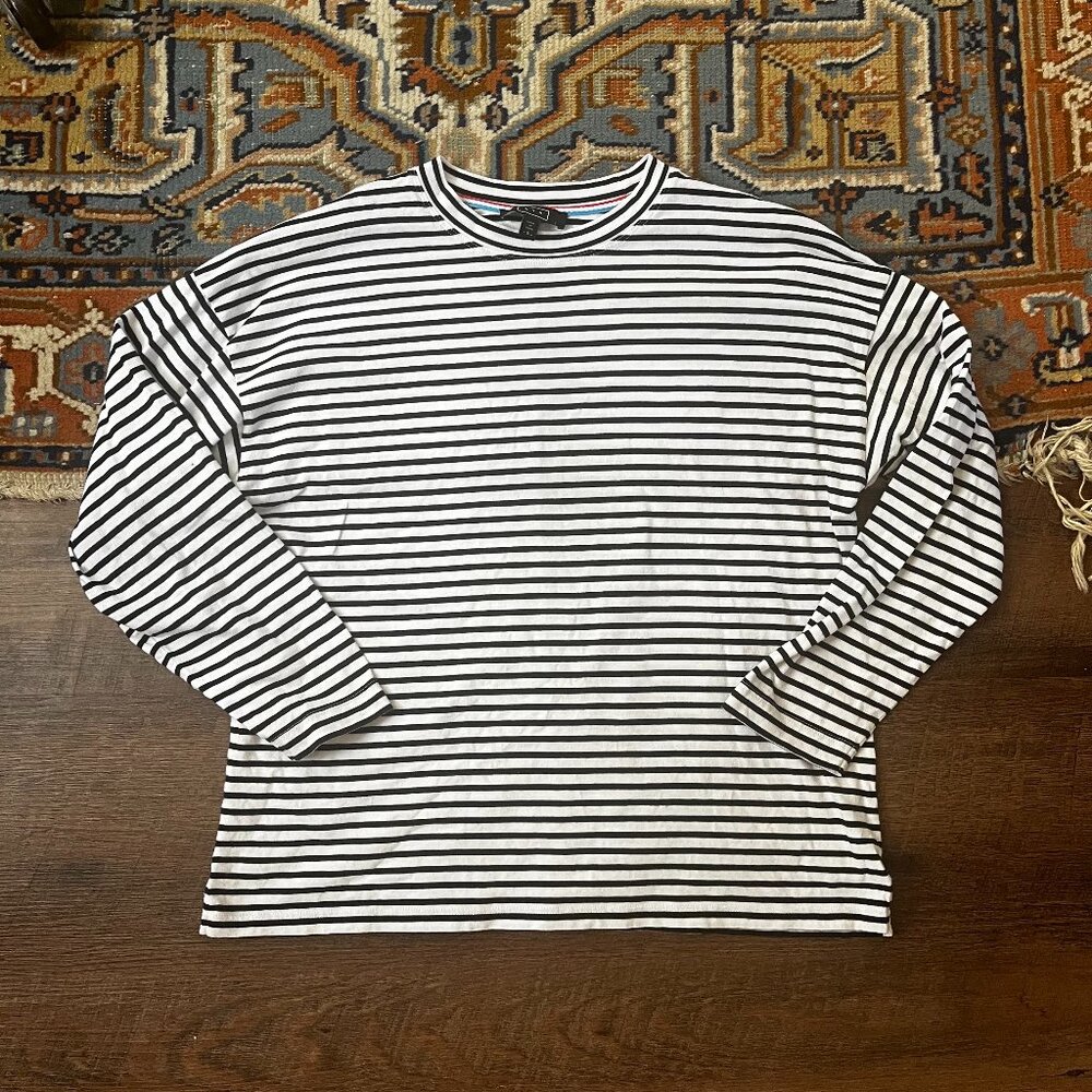 AYR French Fry tee pima 100% cotton stripe breton S EUC